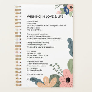 Agenda Ganhar a Poesia Motivacional do Amor e da Vida