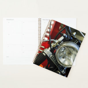 Agenda Garagem de motocicleta vermelha