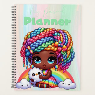 Agenda Garota Chibi Cute Rainbow "My Personal Planner"