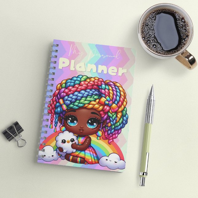 Agenda Garota Chibi Cute Rainbow "My Personal Planner" (Criador carregado)