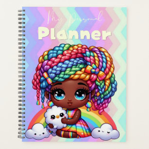 Agenda Garota Chibi Cute Rainbow "My Personal Planner"