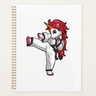Agenda Garota de Karatê Unicórnio Taekwondo Jiu Jitsu MMA