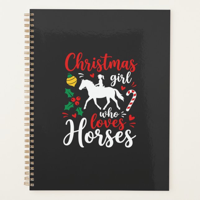 Agenda Garota de Natal que Ama Cavalos (Frente)
