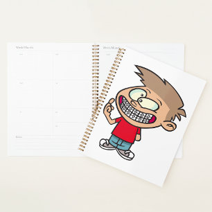 Agenda Garoto Com Planner De Espiral De Colchões