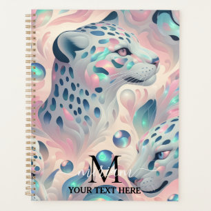 Agenda Gatinha Glam Impressão de Leopardo em Opala para E