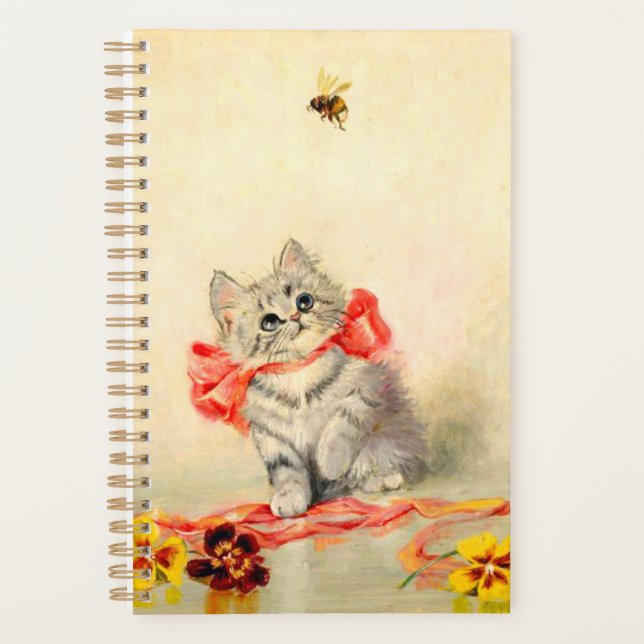 Agenda Gatinho com Fita Vermelha (Frente)