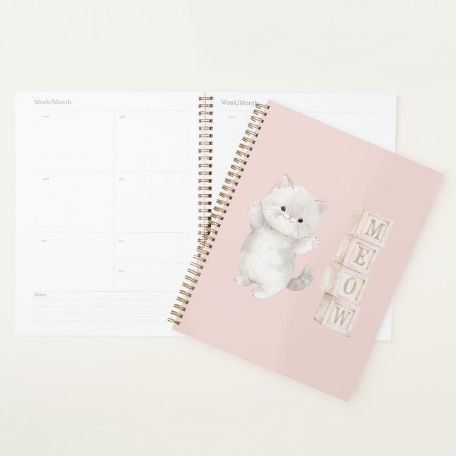 Agenda Gatinho de Pelo Cinza Claro Mia (Exibição)