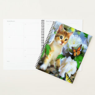 Agenda Gatinho e borboletas