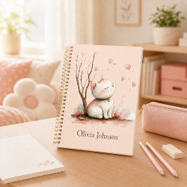 Agenda Gatinho Fofo Personalizado com Corações