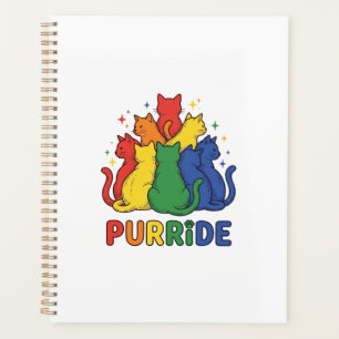 Agenda Gato Arco-Íris Vintage Purride Design Vetorial_1