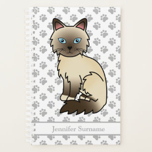 Agenda Gato Birman/Ragdoll Chocolate Point E Patas & Text