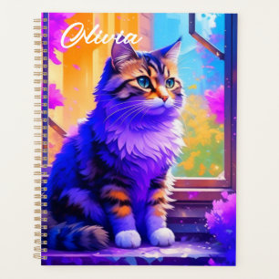 Agenda Gato Bonito Sentado em Arte Windows Ai