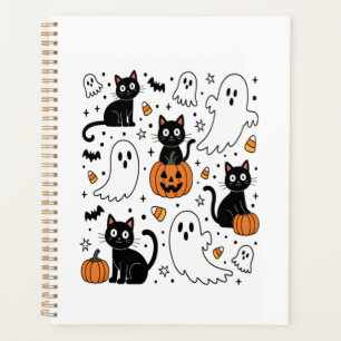 Agenda Gato Boo Fantasma de Halloween Fofo