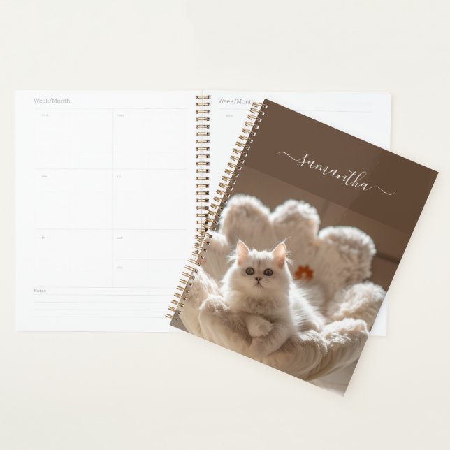 Agenda Gato branco majestoso (Exibição)