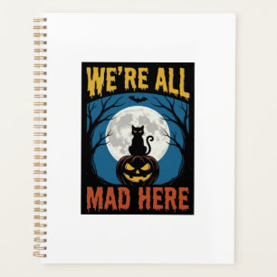 Agenda Gato da Lua do Halloween Estávamos Todos Loucos Aq