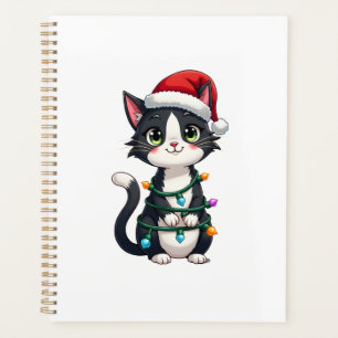 Agenda Gato de Natal Smoking preto gato natal luzes gatin
