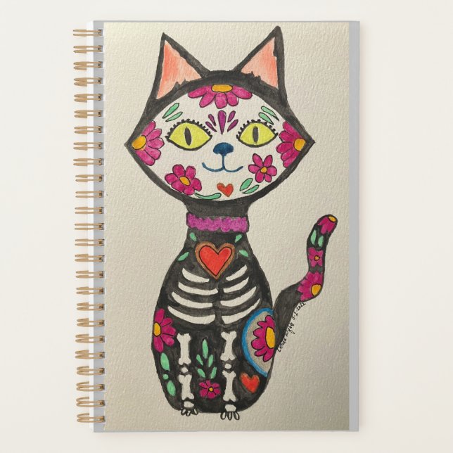 Agenda Gato do Dia de Los Muertos (Frente)