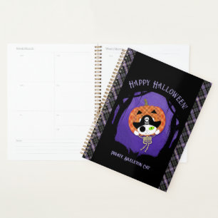 Agenda Gato e pelado de esqueleto pirata