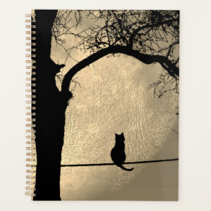 Agenda Gato em uma lua cheia de fio