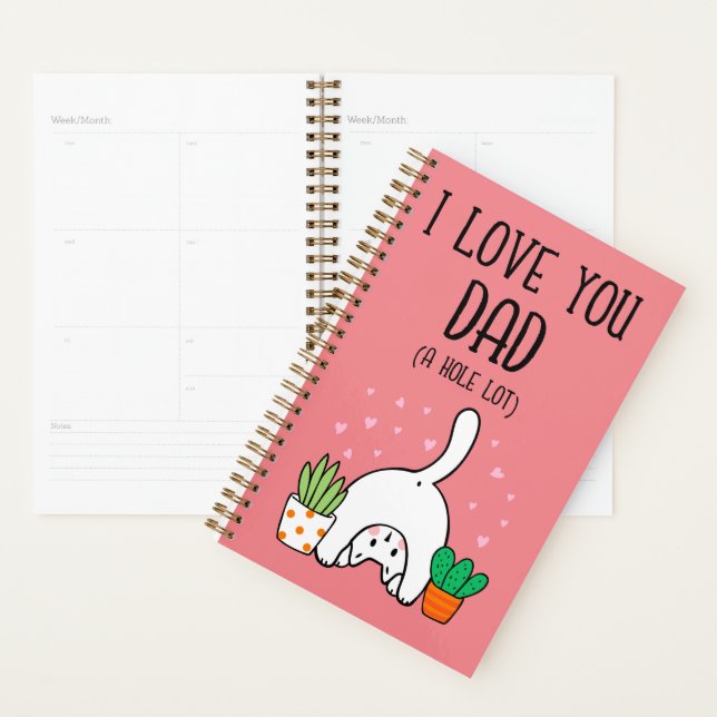 Agenda Gato Engraçado Eu Te Amo Pai Buraco (Exibição)