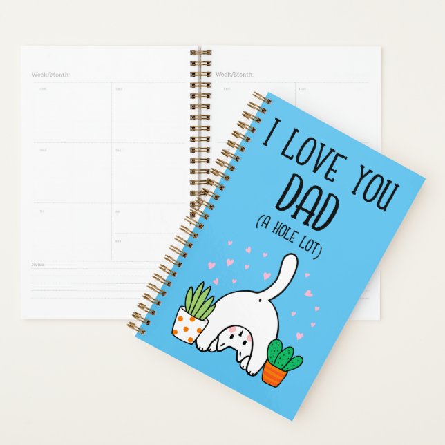 Agenda Gato Engraçado Eu Te Amo Pai Buraco (Exibição)