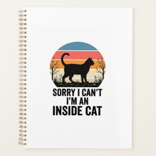 Agenda Gato engraçado por dentro Design vintage amante de