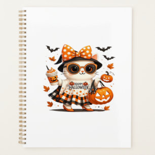 Agenda Gato fofo de Halloween � Kawaii Witch Kitty com ab