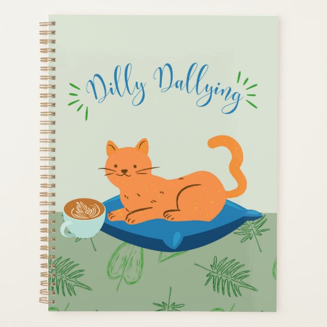Agenda Gato Laranja Preguiçoso (Frente)