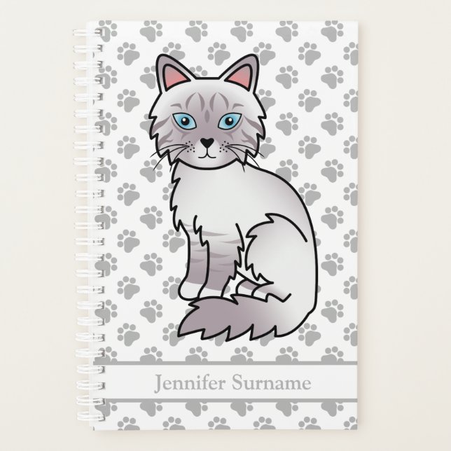 Agenda Gato Lilac Point Tabby Birman/Ragdoll E Patinhas & (Frente)