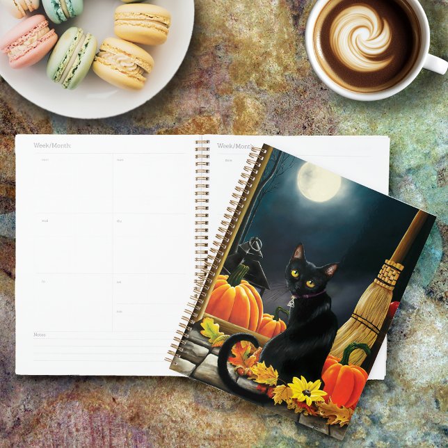 Agenda Gato Negro de Halloween (Criador carregado)