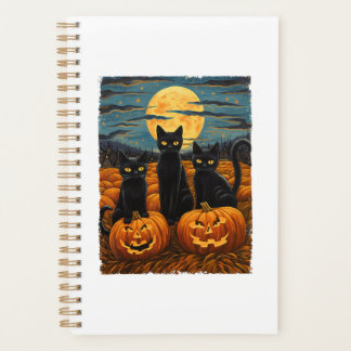 Agenda Gato Negro Halloween Gata Amada Noite Estrelada Ga