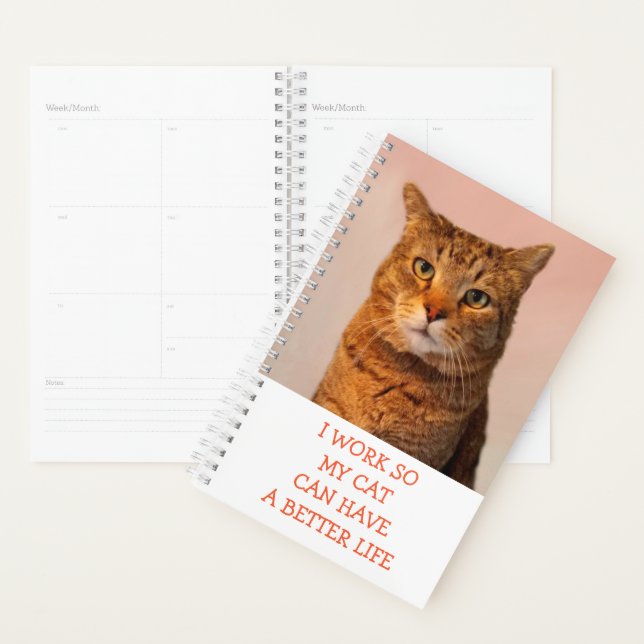 Agenda Gato Personalizado Engraçado (Exibição)