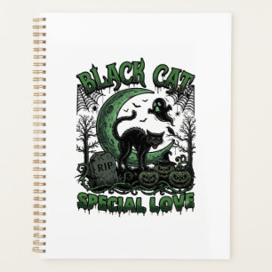 Agenda Gato Preto Amor Especial Haloween Lua Crescente Gh