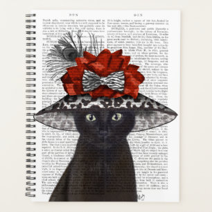 Agenda Gato Preto com Chapéu Fabuloso