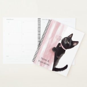Agenda Gato Preto Cortina Rosa