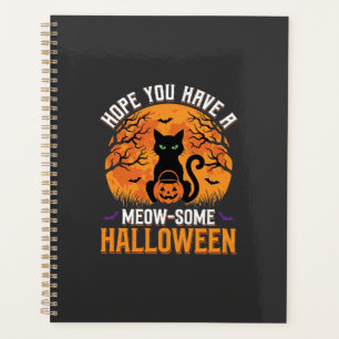 Agenda Gato Preto de Halloween Meow-Some