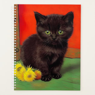 Agenda Gato Preto do Estilo Van Gogh
