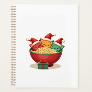 Agenda Gato Ramen Natal Anime Meow Kitty Meow Ca