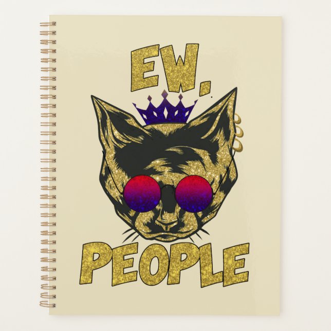 Agenda Gato Sassy Royal - "Ew. Pessoas" Engraçado Gato Lo (Frente)