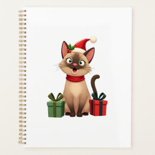 Agenda Gato Siames Natal Feriado Papai Noel Gato Siames N