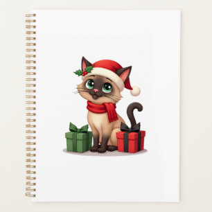 Agenda Gato Siames Natal Feriado Papai Noel Gato Siames N