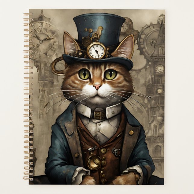 Agenda Gato Steampunk (Frente)