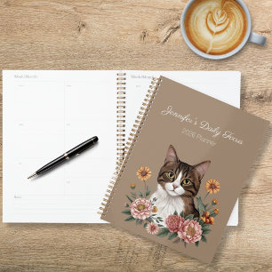 Agenda Gato Tabby Floral