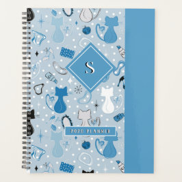 Agenda Gatos de Coração Azul do meio século