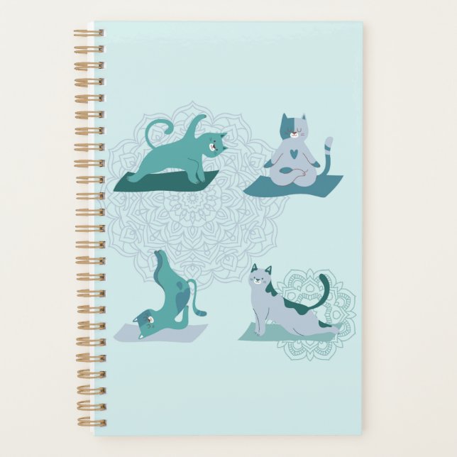 Agenda Gatos de Yoga Verdes (Frente)