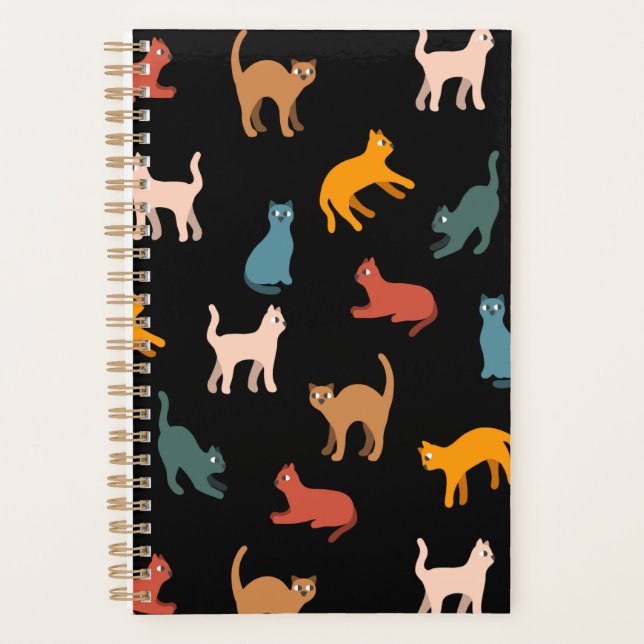 Agenda Gatos no preto (Frente)
