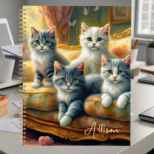 Agenda Gatos no sofá - cena fofa no visual da safra