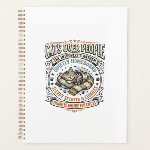 Agenda Gatos Sobre as Pessoas Introvertido de Gato Anti S