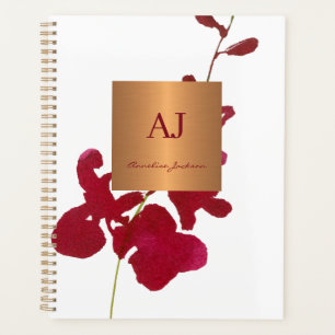 Agenda Gelado elegante e minimalista moderno - ouro flora