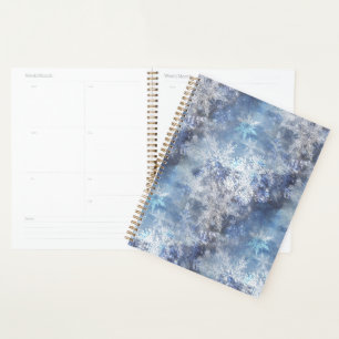 Agenda Gelo e neve texturizados Padrão Azul de Natal
